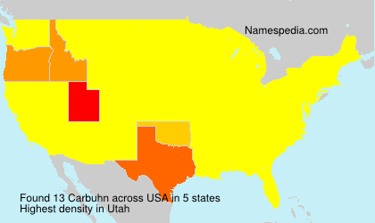 Surname Carbuhn in USA Surname Carbuhn in USA