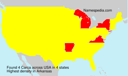 Surname Carca in USA Surname Carca in USA