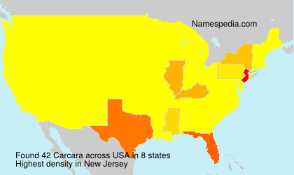Surname Carcara in USA Surname Carcara in USA