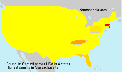 Surname Carciofi in USA
