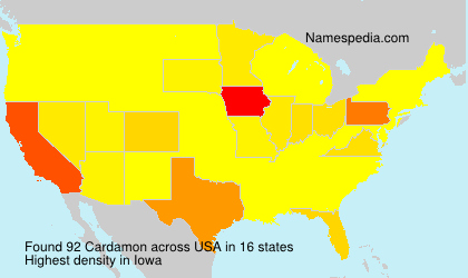 Surname Cardamon in USA Surname Cardamon in USA