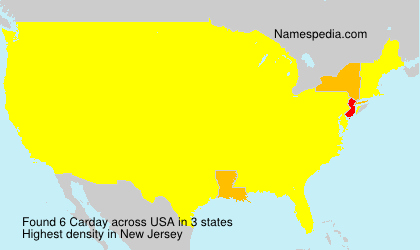 Surname Carday in USA Surname Carday in USA