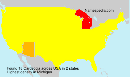 Surname Cardeccia in USA Surname Cardeccia in USA