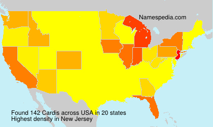 Surname Cardis in USA Surname Cardis in USA