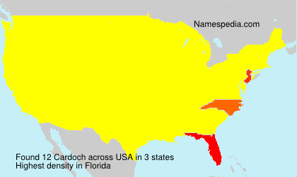 Surname Cardoch in USA