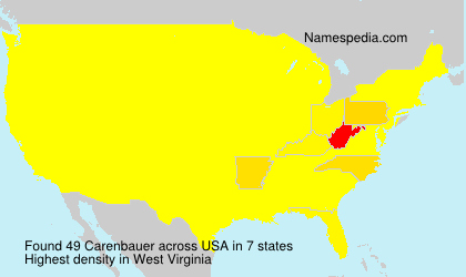 Surname Carenbauer in USA Surname Carenbauer in USA
