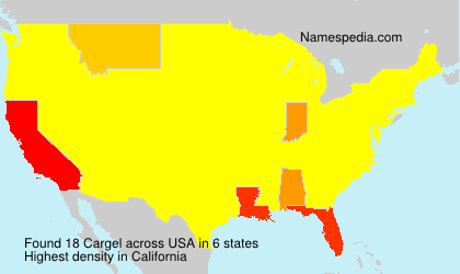 Surname Cargel in USA