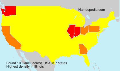 Surname Carick in USA Surname Carick in USA