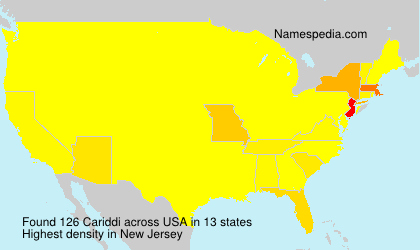 Surname Cariddi in USA Surname Cariddi in USA
