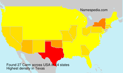 Surname Carm in USA Surname Carm in USA