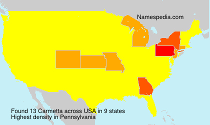 Surname Carmetta in USA Surname Carmetta in USA