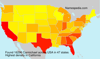 Surname Carmichael in USA Surname Carmichael in USA