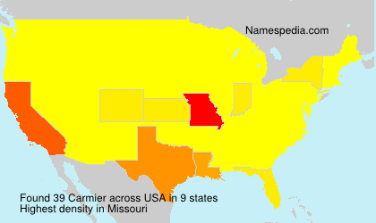 Surname Carmier in USA Surname Carmier in USA