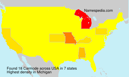 Surname Carmode in USA Surname Carmode in USA
