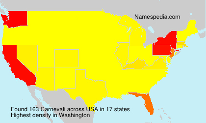 Surname Carnevali in USA Surname Carnevali in USA