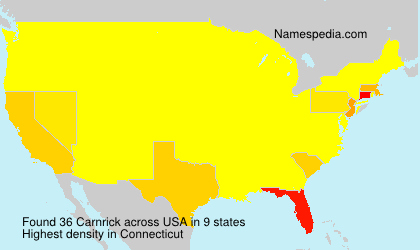 Surname Carnrick in USA Surname Carnrick in USA