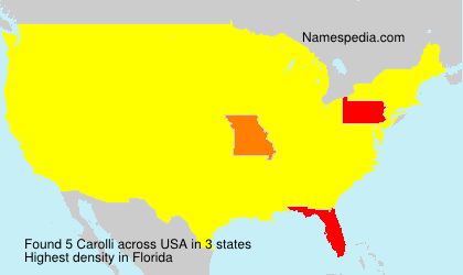 Surname Carolli in USA
