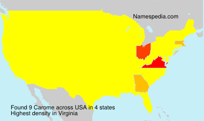 Surname Carome in USA Surname Carome in USA