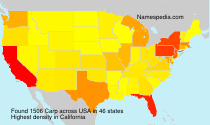 Surname Carp in USA Surname Carp in USA