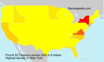 Surname Carpano in USA Surname Carpano in USA