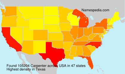Surname Carpenter in USA Surname Carpenter in USA
