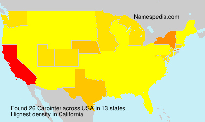 Surname Carpinter in USA