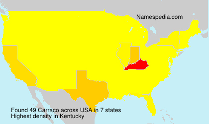 Surname Carraco in USA Surname Carraco in USA