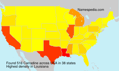 Surname Carradine in USA Surname Carradine in USA