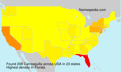 Surname Carrasquilla in USA