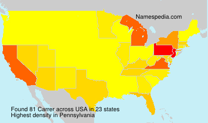 Surname Carrer in USA Surname Carrer in USA
