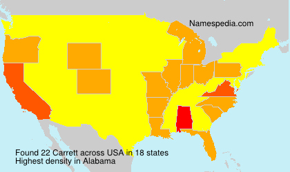 Surname Carrett in USA Surname Carrett in USA