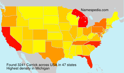 Surname Carrick in USA Surname Carrick in USA