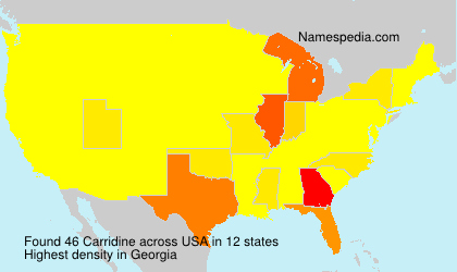 Surname Carridine in USA Surname Carridine in USA