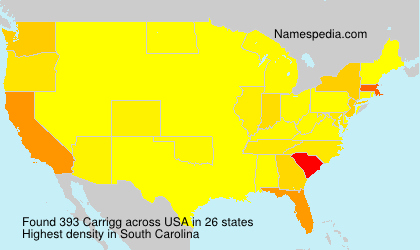 Surname Carrigg in USA Surname Carrigg in USA