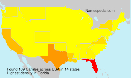 Surname Carriles in USA Surname Carriles in USA