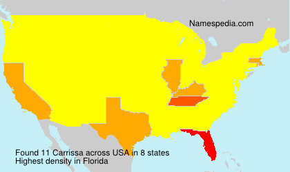 Surname Carrissa in USA Surname Carrissa in USA