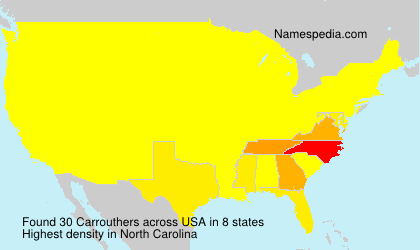 Surname Carrouthers in USA Surname Carrouthers in USA