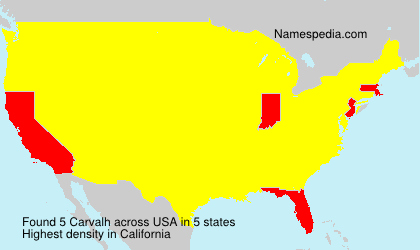 Surname Carvalh in USA Surname Carvalh in USA