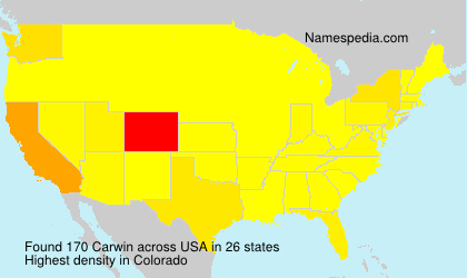 Surname Carwin in USA Surname Carwin in USA