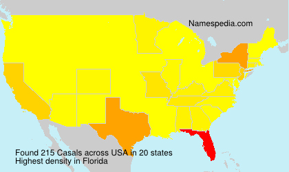 Surname Casals in USA Surname Casals in USA