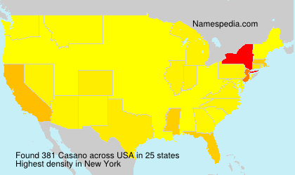 Surname Casano in USA Surname Casano in USA