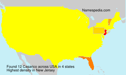 Surname Casarico in USA