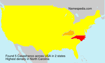 Surname Casasfranco in USA Surname Casasfranco in USA