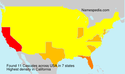 Surname Cascales in USA