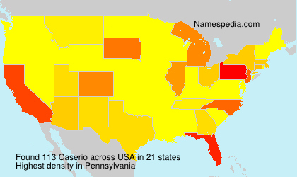 Surname Caserio in USA Surname Caserio in USA