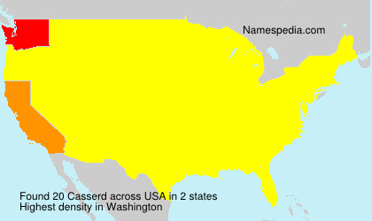 Surname Casserd in USA Surname Casserd in USA