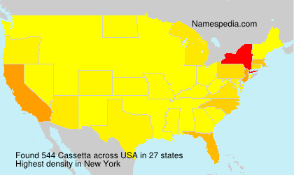 Surname Cassetta in USA Surname Cassetta in USA