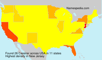 Surname Cassirer in USA Surname Cassirer in USA
