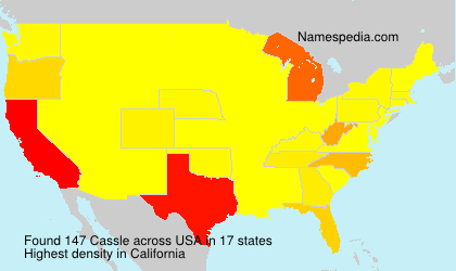 Surname Cassle in USA Surname Cassle in USA
