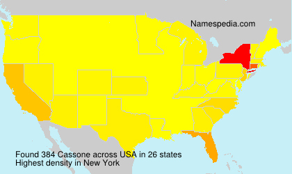 Surname Cassone in USA Surname Cassone in USA